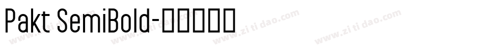 Pakt SemiBold字体转换